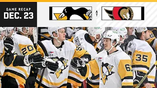 GAME RECAP: Penguins vs. Senators (12.23.23) | Overtime in Ottawa