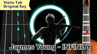 Jaymes Young - Infinity (Play Along Violin Tab Tutorial)