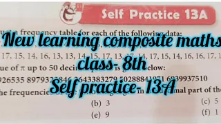 new learning composite mathematics class 8 self practice 13a | schand maths class 8 solutions ch-13