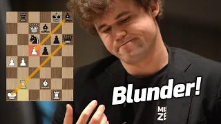 Magnus Carlsen is Shocked After Making A 1-Move Blunder