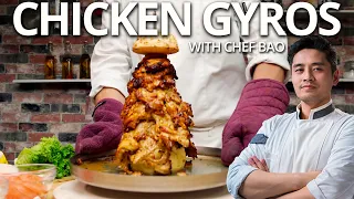 Chef's Favorite Chicken Gyros with Pita | Most Legendary Street Food • TasteLife