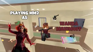 WANDA MAXIMOFF DESTROYS TEAMERS IN MM2 + GAMEPLAY (KEYBOARD ASMR)