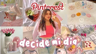 PINTEREST decide mi DÍA🌷outfit, maquillaje, comidas 🍰 muy aesthetic ♡