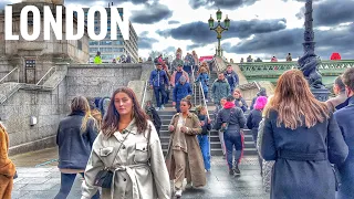 𝐋𝐎𝐍𝐃𝐎𝐍 𝐖𝐀𝐋𝐊 | Central London Afternoon Rush Hour Walking Tour | London City Walk [4K HDR]