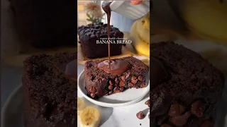 Amazing Double Chocolate Banana Bread #shorts #ytshort