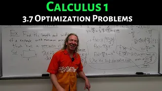 Calculus 1: Lecture 3.7 Optimization Problems