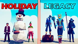 HOLIDAY TEAM vs LEGACY TEAM - Totally Accurate Battle Simulator | TABS