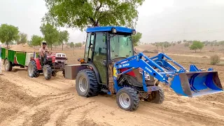 New Solis 24 Loader Loading Dry Mud Trolley | VST Shakti VT 224 1D Ajai Stuck in Trolley