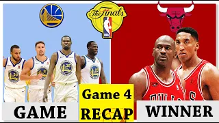 Recap of Game 4: '96 BULLS vs '17 WARRIORS NBA Finals (Bulls lead 2-1) - GAMEWINNER!!