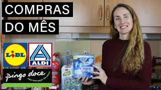 Compras de Supermercado do Mês de Fevereiro 🛒 - Lidl +Aldi  + Pingo Doce