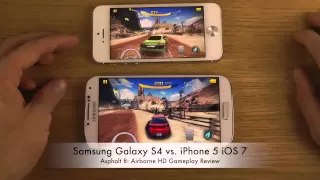 Samsung Galaxy S4 vs. iPhone 5 iOS 7 - Asphalt 8 Airborne HD Gameplay Review