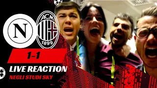 💣💣 NAPOLI MILAN 1-1 LIVE REACTION A SKY con Martina Rossonera, Mirko Mastrocinque, Shaleboom e altri