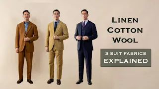 3 Suit Fabrics Explained: Wool, Cotton & Linen | Beginner Suit Advice
