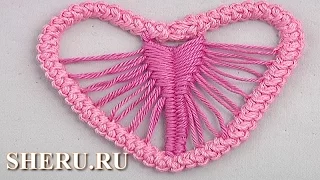 Needle Lace  Heart Romanian Lace Урок 91 Сердечко в румынской технике