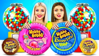 WYZWANIE Tajemnicza Gigantyczna Hubba Bubba | Prawdziwe VS Fałszywe Jedzenie by RATATA COOL