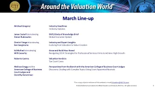 Around the Valuation World® | March 18, 2024