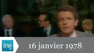 JT Antenne 2 20h du 16 janvier 1978 - Archive INA