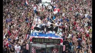 Croatian football players and their coach returned home as national heroes