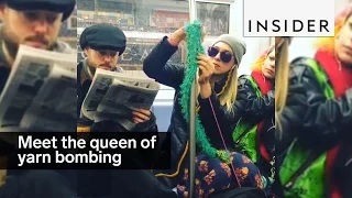 Meet the queen of yarn bombing