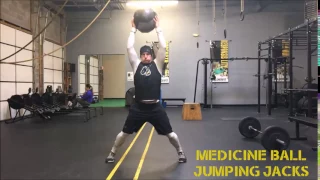 MEDICINE BALL JUMPING JACKS