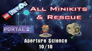 Lego Dimensions - Portal 2 Level Pack: ALL MINIKITS & RESCUE: SPACE SPHERE - Aperture Science 100%