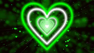 Heart Tunnel💚Green Love Heart Tunnel Background Video Loop | Heart Wallpaper Video [3Hours]