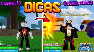 dicas upar RÁPIDO do level 1 ao 2300 no BLOX FRUITS !! (ROBLOX)