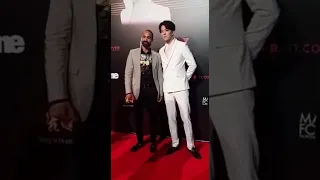 Dimash on red carpet Emigala