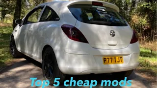 Top 5 cheap mods to do on your Vauxhall Corsa D !! Cheap and easy mods !! My last video on the Corsa