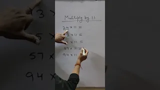 trick of multiply by 11 in 2 seconds | multiplication Trick | Vedic Maths Trick | Vedic Maths