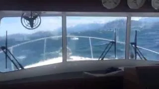 Airship (Nordic Tug 34) in 5 ft wind waves - Lynn Canal, Alaska