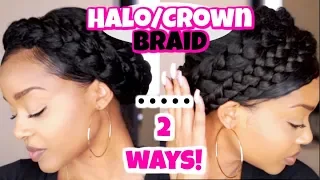 How To:: Halo/Crown Braid | 2 EASY Ways!