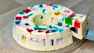 ¡Deliciosa gelatina mosaico, fácil y rápido, con solo 3 ingredientes!