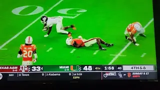 Kam Kinchens of the University of Miami Seriously Injured