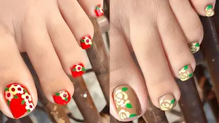 Floral foot nail art ideas 2023 || Toe nail designs || Flower nails pedicure by Nail Delights💅