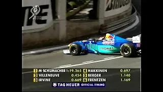 F1 Monaco 1997 FP4 Herbert crashes (DF1)