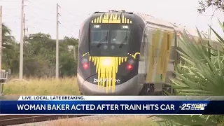 Woman leaves child, walks away from vehicle stuck on tracks before Brightline train collision in ...