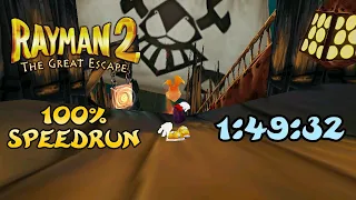 Rayman 2: The Great Escape (PC) 100% Speedrun in 1:49:32