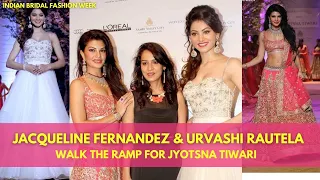 URVASHI RAUTELA, JACQUELINE FERNANDEZ WALK THE RAMP AT THE INDIAN BRIDAL FASHION WEEK