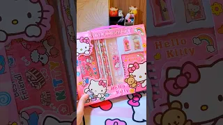 Satisfying Unboxing of Hello Kitty Stationery Set ASMR 🎀💗