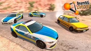 ПОЛИЦЕЙСКАЯ ПОГОНЯ ЗА МЕДЛЕННЫМ ВЕДРОМ В BEAMNG DRIVE! (BeamNG drive ПОГОНЯ)