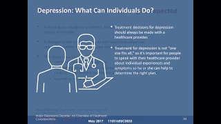 WEBINAR: Major Depressive Disorder: An Overview of Treatment Considerations