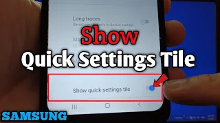 How to show quick settings tile on Samsung Galaxy A02 | System Tracing | Developer Options