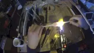 Making a hand blown glass ornament