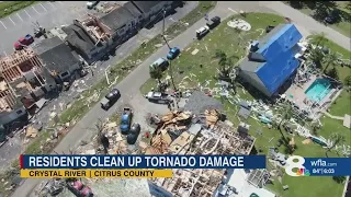 'I almost died yesterday': Crystal River residents continue to clean up tornado damage