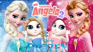 Frozen Elsa Vs Pink Elsa/Mytalkingangela2