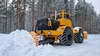 ТРАКТОР КИРОВЕЦ. К 700 А. РАСЧИСТКА ПОСЁЛКА