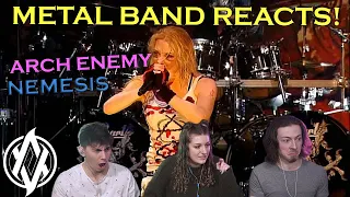 Arch Enemy - Nemesis (Live) REACTION | Metal Band Reacts! *REUPLOADED*