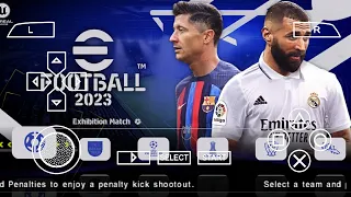 Efootball PES 2023 PPSSPP Android [700MB]  Update Chelito Fix Ucl