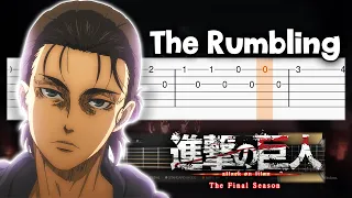 Attack on Titan (The Final Season Part 2) Opening - The Rumbling - Guitar tutorial (TAB)